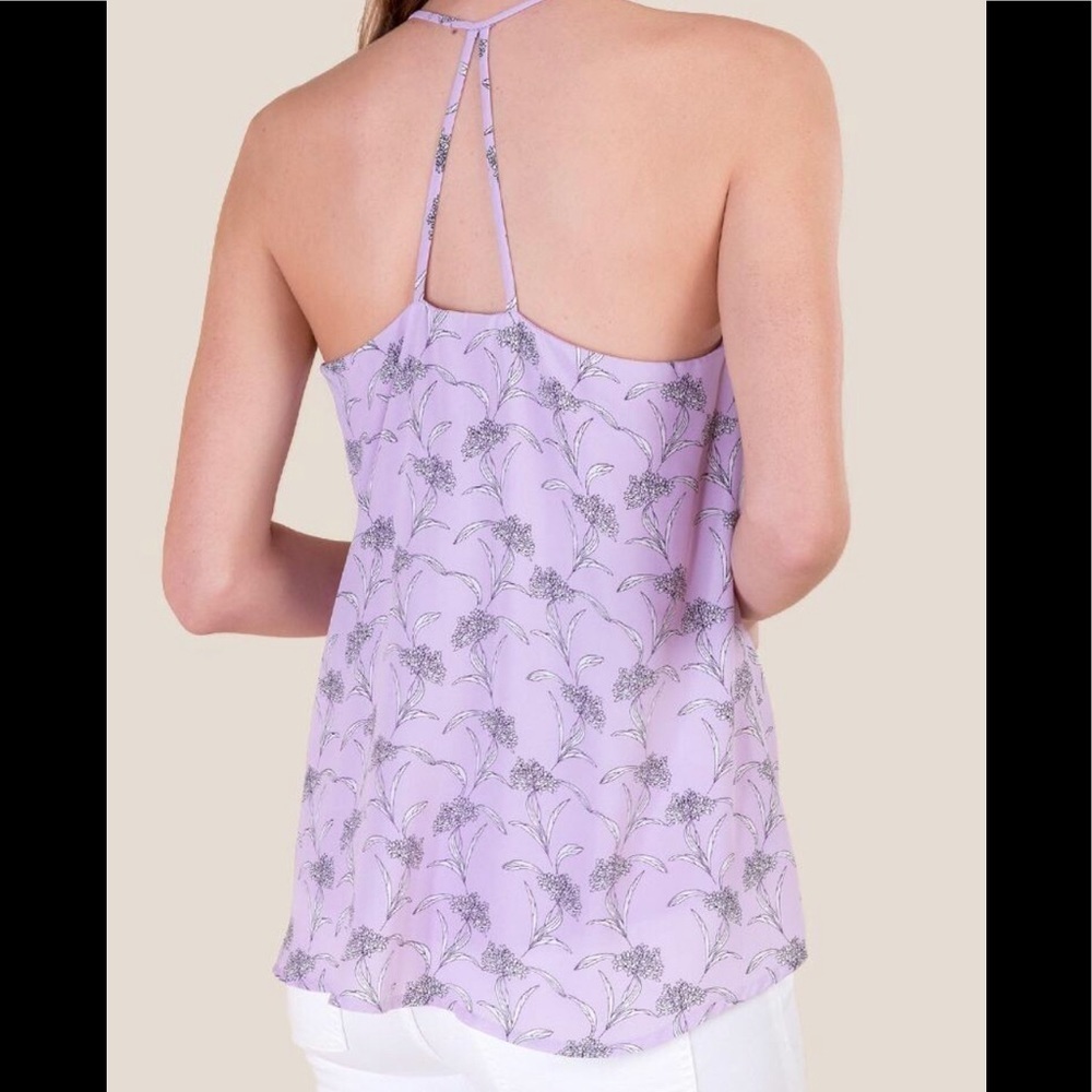 New! Francesca’s Lavender Floral Top - Picture 5 of 7